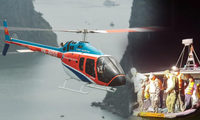 Video, hình ảnh từ hiện trường cứu nạn vụ trực thăng rơi ở vịnh Hạ Long 