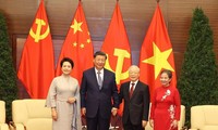 Tổng Bí thư Nguyễn Phú Trọng chia tay Tổng Bí thư, Chủ tịch nước Trung Quốc Tập Cận Bình 