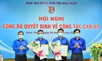 Lễ công bố trao quyết định bổ nhiệm Phó Bí thư Tỉnh Đoàn Bình Thuận cho anh Trương Minh Quang và Thái Thành Bi. 