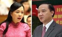 Bộ trưởng Y tế Nguyễn Thị Kim Tiến và Chủ nhiệm Uỷ ban Pháp luật Nguyễn Khắc Định