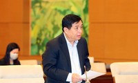 Bộ trưởng KH&ĐT Nguyễn Chí Dũng phát biểu tại phiên họp. Ảnh TTXVN