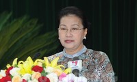 Chủ tịch Quốc hội Nguyễn Thị Kim Ngân phát biểu chỉ đạo tại kỳ họp. Ảnh Báo HD 