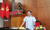 Phó Chánh Thanh tra Bộ Nội vụ Trần Ngọc Huy phát biểu tại buổi công bố Quyết định thanh tra tại UBND tỉnh Đắk Nông. Ảnh BNV