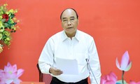 Chủ tịch nước, Chủ tịch Hội đồng Quốc phòng và An ninh Nguyễn Xuân Phúc. Ảnh VOV 