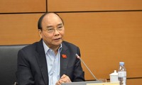 Chủ tịch nước Nguyễn Xuân Phúc tại phiên thảo luận. Ảnh QH