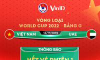 ‘Cháy vé’ trận Việt Nam- UAE sau vài phút mở bán