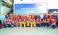 Đoàn thể thao Việt Nam lên đường dự Asiad 19. Ảnh: Quý Lượng