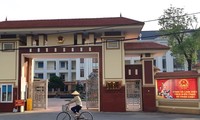 Trụ sở UBND huyện Vĩnh Tường nơi công an lập biên bản các đối tượng nhận hối lộ. Ảnh: Minh Đức