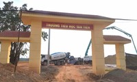 Dự án xây dựng trường học trên địa bàn huyện Vĩnh Tường. Ảnh: Đ.H