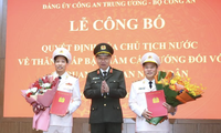 Bốn sĩ quan công an được thăng cấp bậc hàm cấp Tướng