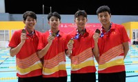 Em trai kình ngư Ánh Viên phá kỷ lục ở Đại hội thể thao học sinh Đông Nam Á