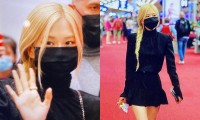 Rosé BLACKPINK ra sân bay trở về Hàn: Vẫn diện đồ đen nhưng đậm khí chất &quot;high fashion&quot;
