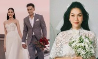 Á hậu Phương Anh hé lộ 2 bức ảnh cưới, nàng hậu chọn váy cưới của thương hiệu nào?