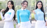 Tiền Phong Golf Championship 2023: Hoa hậu Thanh Thủy khoe nhan sắc dịu dàng trong nắng Thu