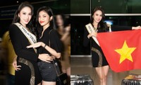 Á hậu Ngọc Hằng lên đường tới Miss Intercontinental 2023, mang hơn 100kg hành lý