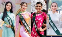 Miss Earth 2023: Hoa hậu Lan Anh và dàn thí sinh Đông Nam Á khoe sắc cùng áo dài
