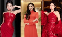 Tham dự loạt sự kiện cuối năm, Hoa hậu Đỗ Thị Hà đẹp hút mắt khi chọn gam màu đỏ