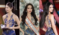 Váy dạ hội Á hậu Ngọc Hằng từng diện liên tiếp xuất hiện ở 2 cuộc thi nhan sắc
