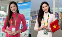 Hoa hậu Đỗ Thị Hà diện áo dài nền nã tại Liên hoan Thanh niên Thế giới 2024 ở Nga