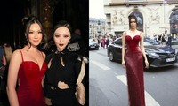 Á hậu Kim Duyên chung khung hình với Phạm Băng Băng tại Paris Fashion Week