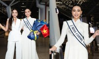 Hoa hậu Xuân Hạnh diện áo dài trắng, lên đường &quot;chinh chiến&quot; Miss Cosmo 2024