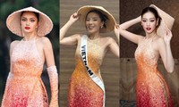 Kỳ Duyên diện mẫu áo dài từng được Khánh Vân và Miss Cosmo Philippines mặc