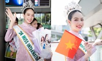 Cận cảnh nhan sắc Miss International 2024 Thanh Thủy trong ngày đầu tiên về Việt Nam