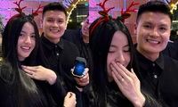 Cận cảnh chiếc nhẫn kim cương Quang Hải cầu hôn bạn gái Chu Thanh Huyền