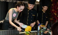 Khi người đẹp Hoa hậu Việt Nam... trổ tài vào bếp