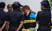 Hình ảnh Đoàn Thị Hương tại phiên tòa lần 2 hôm 13/4. Ảnh: AFP