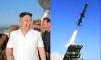 Chủ tịch Kim Jong-un giám sát quá trình thử tên lửa đất đối hạm hôm 8/6. Ảnh: Rodong Sinmun