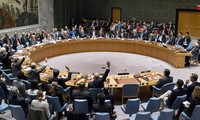 Hội đồng Bảo an Liên Hợp Quốc biểu quyết áp dụng nghị quyết trừng phạt mới nhằm vào Triều Tiên hôm 5/8. Ảnh: AP