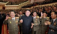 Chủ tịch Kim Jong-un xuất hiện trong bữa tiệc ăn mừng thành công của cuộc thử nghiệm hạt nhân lần sáu. Ảnh: KCNA