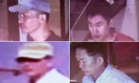 Hình ảnh CCTV cho thấy 4 nghi phạm tại sân bay quốc tế Kuala Lumpur hôm 13/2. Ảnh: The Star.