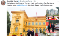 Tổng thống Trump cảm ơn Chủ tịch nước Trần Đại Quang trên Twitter