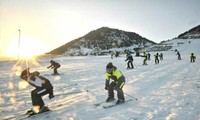 Hình ảnh về khu trượt tuyết mới được công bố trên tờ Rodong Sinmun. Ảnh: Yonhap