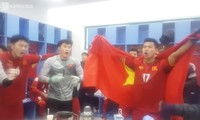U23 Việt Nam nhảy múa tưng bừng sau chiến thắng Iraq