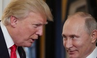 Tổng thống Mỹ Donald Trump và Tổng thống Nga Vladimir Putin. Ảnh: LA Times.