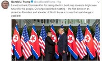 Tổng thống Trump cảm ơn ông Kim Jong-un trên Twitter