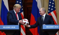 Tổng thống Nga Putin và Tổng thống Mỹ Trump tại Helsinki (Phần Lan). Ảnh: AFP