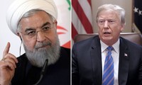 Tổng thống Mỹ Donald Trump (phải) và Tổng thống Iran Hassan Rouhani (trái).