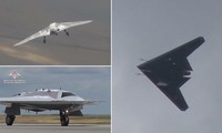 Mãn nhãn xem drone tàng hình Nga lần đầu sải cánh trên không trung