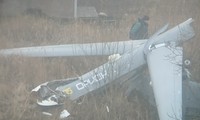 Chiếc UAV Orion nặng 1 tấn gặp sự cố và rơi trúng khu dân cư. Ảnh: RT