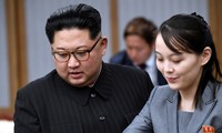 Chủ tịch Triều Tiên Kim Jong-un và em gái Kim Yo-jong. Ảnh: Reuters