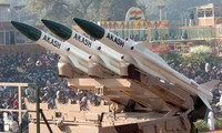 Tên lửa Akash. Ảnh: Bộ Quốc phòng Ấn Độ