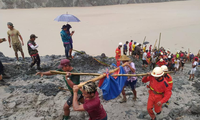 Giây phút núi đất đổ sụp khiến 100 người tử vong ở mỏ ngọc bích Myanmar