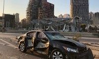 Vụ nổ biến một phần thành phố Beirut thành "bãi chiến trường". Ảnh: Reuters