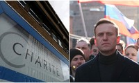 Ông Alexei Navalny (phải) và bệnh viện Charite (trái). Ảnh: Reuters
