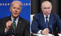 Tổng thống Mỹ Joe Biden (trái) và Tổng thống Nga Vladimir Putin (phải). Ảnh: RT