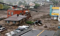 Hiện trường vụ lở đất và lũ quét ở Atami. Ảnh: Kyodo News